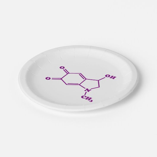 Adrenochroom moleculaire chemische formule papieren bordje (Gekanteld)