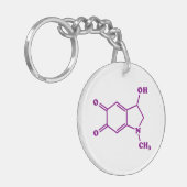 Adrenochroom moleculaire chemische formule sleutelhanger (Voorkant Links)