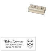 Adres 2 van het Japanse Kitsune Fox Masker Rubberstempel (Gestempeld)