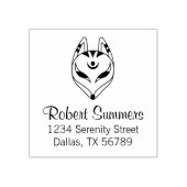 Adres 3 van het Japanse Kitsune Fox Masker Rubberstempel (Afrduk)