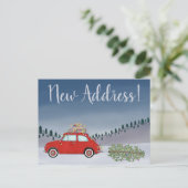 Adres Aankondiging kantoor 500 kerstboom Briefkaart (Staand voorkant)