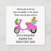 Adres Aankondiging, Kerstscooter en cadeaus Informatiekaartje (Achterkant)