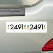 Adres ananas bumpersticker (Op auto)
