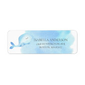 Adres Baby shower walvis Etiket (Voorkant)