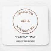 Adres bedrijfsnaam: wit muismat (Voorkant)