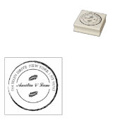 Adres bruiloft 	rubberstempel (Gestempeld)