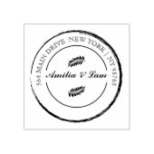 Adres bruiloft 	rubberstempel (Afrduk)