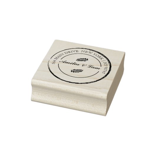 Adres bruiloft 	rubberstempel (Stempel)