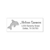 Adres cartoon Jumping Dolphin Rubberstempel (Afrduk)