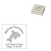 Adres cartoon Jumping Dolphin Rubberstempel (Gestempeld)