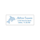 Adres cartoon Jumping Dolphin Zelfinktende Stempel (Design)