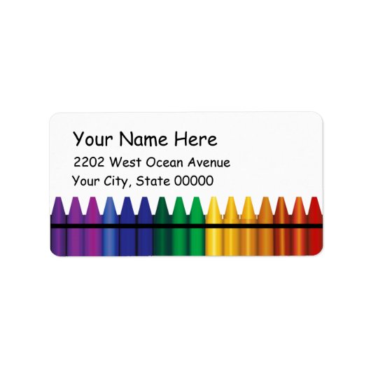Adres Crayons Etiket (Voorkant)
