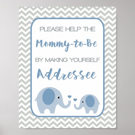 Adres een Envelope-Baby shower Poster (Voorkant)