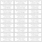 Adres Elegant Wedding Guest Sticker (Voorkant)