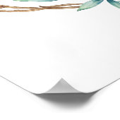 Adres en Baby shower Poster (Hoek)