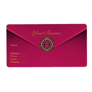 Adres Etiket Roze Velvet Jewel