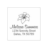 Adres exotische Lily Flower Rubberstempel (Afrduk)