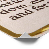 Adres Gettysburg: Abraham Lincoln 1863 Poster (Hoek)