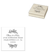 Adres herfsttakken rubberstempel (Gestempeld)