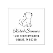 Adres Howling Wolf Pup Rubberstempel (Afrduk)
