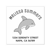 Adres Jumping Dolphin Zelfinktende Stempel (Design)