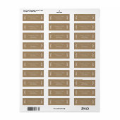 Adres Kraft & Rustic Wedding Return-label Etiket (Full Sheet)