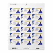 Adres Label Quinceañera 15 Anos Royal Blue (Full Sheet)