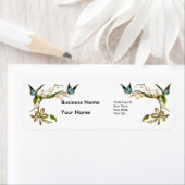 Adres Label  Retro Butterfly Floral (Insitu)