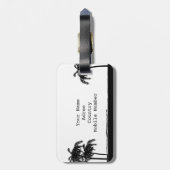 Adres label - Summer Style Beach - Palmbomen Bagagelabel (Achterkant verticaal)