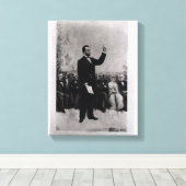 Adres Lincoln te Gettysburg, 1895 Canvas Afdruk (Insitu (Houten vloer))