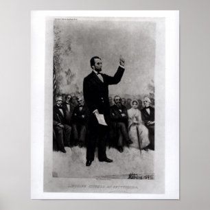 Adres Lincoln te Gettysburg, 1895 Poster