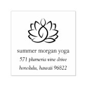 Adres Lotus Flower Return Zelfinktende Stempel (Design)