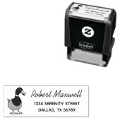 Adres Mallard Duck Zelfinktende Stempel (In situ)