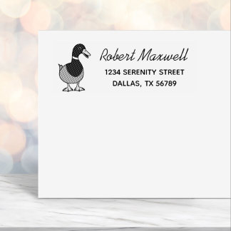 Adres Mallard Duck Zelfinktende Stempel