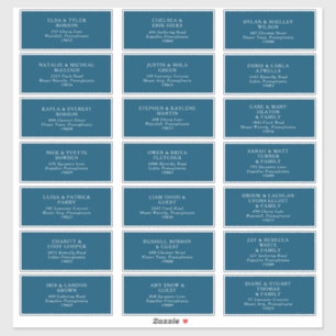 Adres Moody Ocean Wedding Guest Sticker