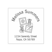 Adres naaigarft Hobby Rubberstempel (Afrduk)