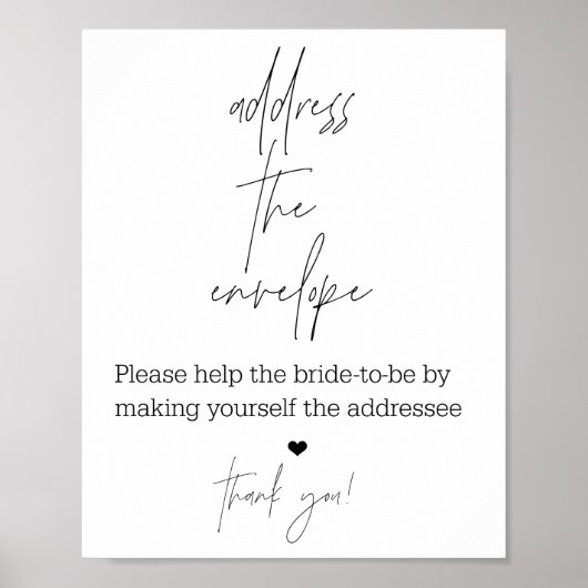ADRES OP DE ENVELOPE VOOR BRIDELOFT poster (Voorkant)
