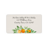 Adres Oranje bloesem RSVP-envelop Etiket (Voorkant)