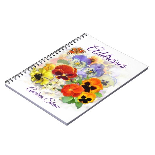Adres Pansy en Butterfly Notitieboek (Linkerzijde)