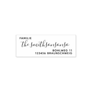 Adres Persoonlijke Naam Familie Zelfinktende Stempel