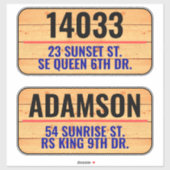 Adres Postbus Nummers & Achternaam - Famhouse Sticker (Vel)