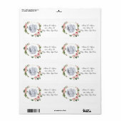 Adres Retourlabels Angel Floral Etiket (Full Sheet)