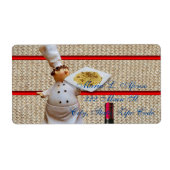 Adres Retourlabels Chef Wine Pasta Etiket (Voorkant)