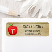 Adres rood Apple Monogram Etiket (Insitu)