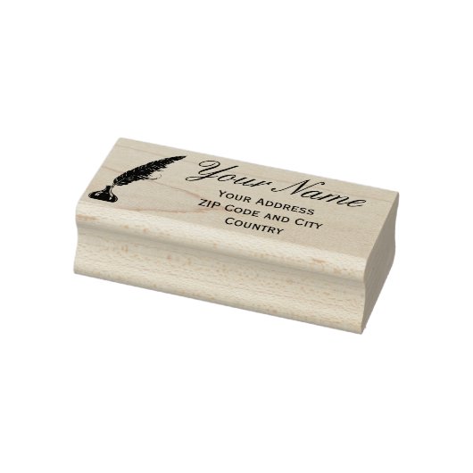 Adres Rubber Stamp -  Quill Rubberstempel (Stempel)