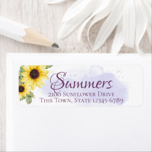 Adres Sunflower Lavender Etiket