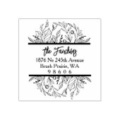 Adres Trendy Simple Fancy Wildbloemen & Twigs Rubberstempel (Afrduk)