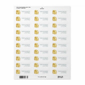 Adres Tropical Gold Personalized Weddenschap Etiket (Full Sheet)