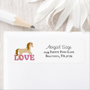 Adres Valentijnsdag Paarden en Word Love Etiket