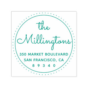 Adres van de Ronde van Chic Zelfinktende Stempel